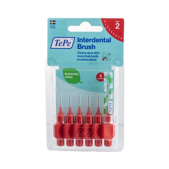 TePe Original 0,5 Interdentalbürste rot 6 St.