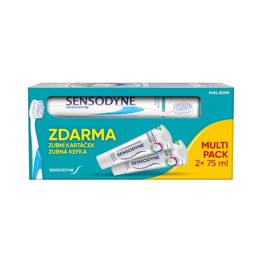 Sensodyne Complete Whitening Zahnpasta 2×75 ml + Zahnbürste