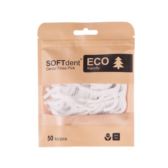 Softdent Eco Flosspicks Zahnseidehalter 50 St.
