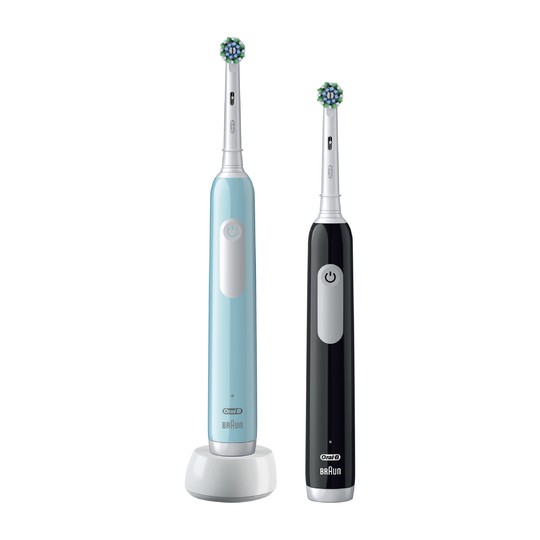 Oral-B PRO Series 1 Duo Blue + Black Elektrische Zahnbürsten 2 St.