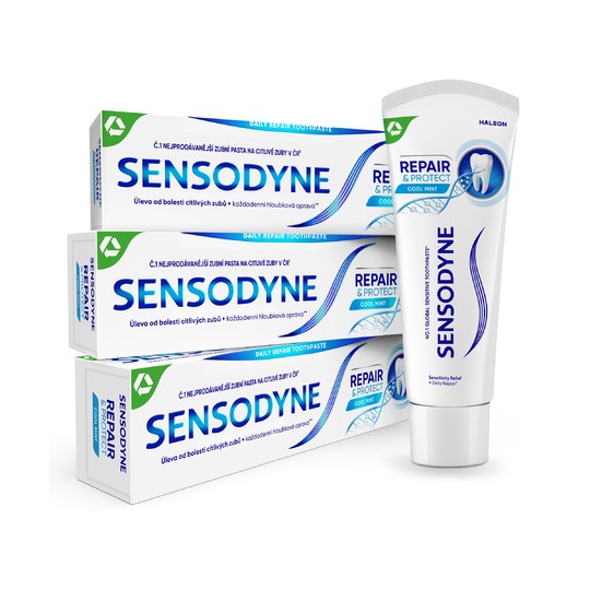 Sensodyne Repair & Protect Cool Mint Zahnpasta 3x75 ml