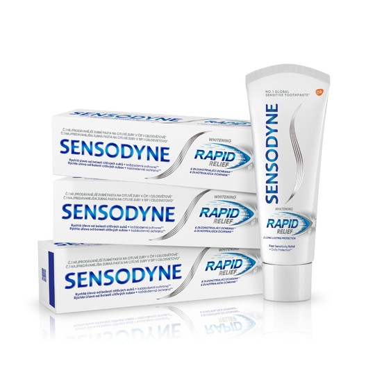 Sensodyne Rapid Whitening Zahnpasta 3x75 ml