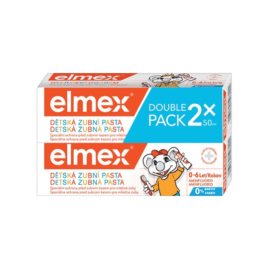 Elmex Kids 0–6 Jahre Kinder-Zahnpasta 2x50 ml