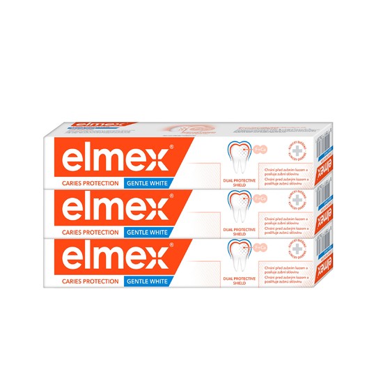 Elmex Caries Protection Gentle White Zahncreme 3×75 ml