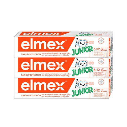 Elmex Junior 6–12 let Zahnpasta 3x75 ml