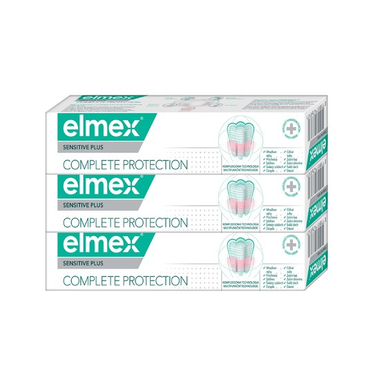 Elmex Sensitive Plus Complete Protection Zahnpasta 3x75 ml